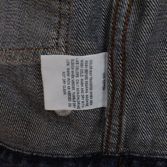 GAP 1969 Dark Washed Blue Denim Cotton Collared Jacket Size Small - Picture 5 of 8